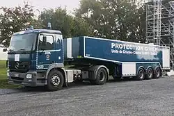 Véhicule de la protection civile.