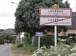 Lavesne, hameau partagé entreTugny-et-Pont etBray-Saint-Christophe.