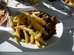 Civet de chevreuil en Espagne.