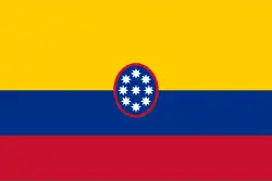 Drapeau marchand des États-Unis de Colombie, en usage entre 1861 et 1890.