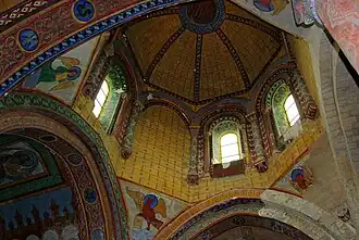 L'intérieur de la tour-lanterne.