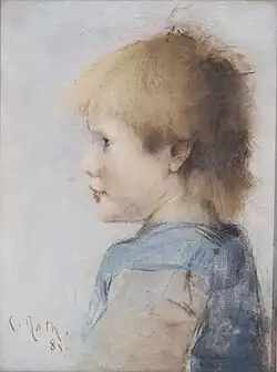 Étude d’enfant,Musée d'Art et d'Histoire Paul-Éluard.