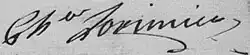 signature de Claude-Nicolas-Guillaume de Lorimier