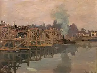 Argenteuil, le pont en réparation1872, Claude Monet.