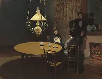 Claude MonetIntérieur, Après dîner (chez les Sisley) (1868)Washington, National Gallery of Art.
