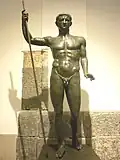 Claude debout, bronze provenant du théâtre d'Herculanum