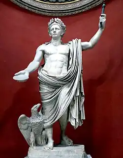 Claude en Jupiter. 41 EC. Marbre, H. 2,54&nbsp;m. Musée Pio-Clementino