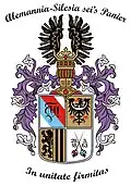 Blason de la Landsmanschaft Alemannia-Silesia à Clausthal-Zellerfeld.