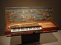 Clavicorde dit de Lépante, anon. XVIe&nbsp;siècle - Musée de la Musique, Paris.