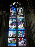 Légénde de St Crépin et St Crépinien (vitrail de droite).