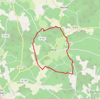 Carte avec les communes environnantes.