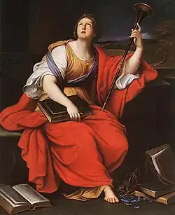Clio tableau peint par Pierre Mignard en 1689