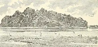 Un croquis du rocher de Clipperton de 1899.