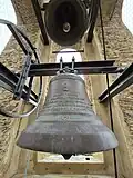 Les cloches situées au quatrième niveau du campanile.