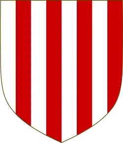 palé d'argent et de gueules