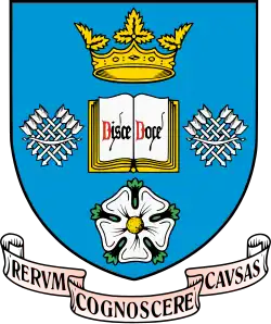 Armoiries de l'Université de Sheffield.