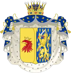 Armoiries de la Princesse héritière Louise de 1850 à 1859.