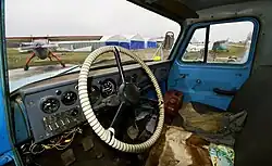 L'intérieur d'un camion GAZ-53.