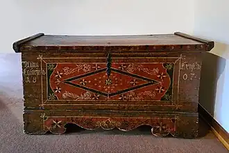 Coffre de mariage (Obermodern, 1807).
