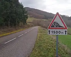 Descente du col en direction de Tarare.