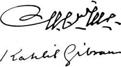 signature de Khalil Gibran