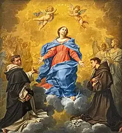 L'Immaculée Conception entre saint Vincent Ferrier et saint Antoine de Padoue Carcassonne