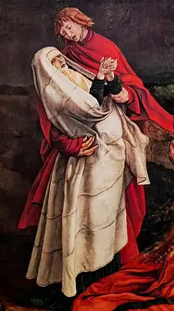 Musée Unterlinden, Le Retable d'Issenheim, vers 1512-16, Matthias Grünewald, détails du panneau de la Crucifixion.