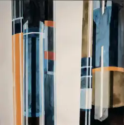 Colonnes, aquarelle © Archives Guy de Rougemont 2024