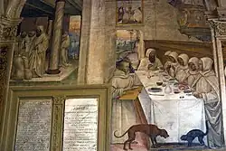 La même scène traitée par Le Sodoma, Monte Oliveto Maggiore