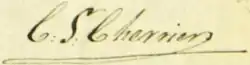 signature de Côme-Séraphin Cherrier (Montréal)
