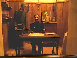 Reconstitution du postede commandementdu commandant Raynaldans le fort de Vaux.