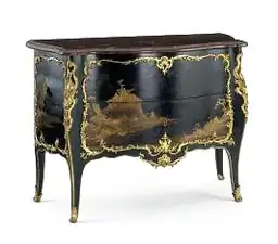 Commode laquée de Bernard Van Riesamburgh, Victoria and Albert Museum (1750-1760).