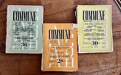 Trois numéros de Commune dans les années 1930