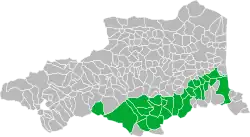 Communes traversées par le Tech.