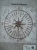Rose des vents de Provence à Toulon (32 directions).