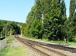 Les voies en direction de Périgueux.
