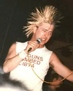 Exemple de coiffure inspiré de la crête punk.