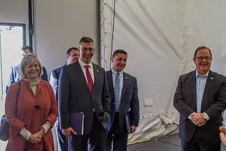 Sur le polygone de Gaižiūnai en 2016, visite de Bill Flores et Anne Hall.