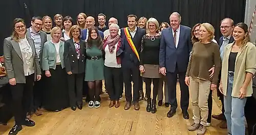 Installation du conseil communal le 2 décembre 2024 dans la même salle.