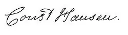 signature de Constantin Hansen