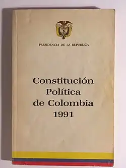 Description de l'image Constitucón Política de Colombia 1991.jpg.