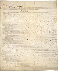 Constitution des États-Unis pour Power to the People.