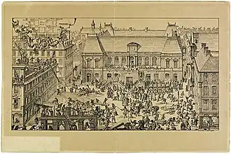 Construction de la place du Palais