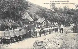 Construction de la ligne des TD de Thiviers à Saint-Yrieix.