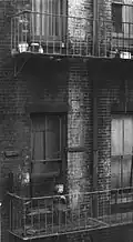 Untitled (Tenement, Child on Fire Escape, New York), mid-late 1930s. Brooklyn Museum