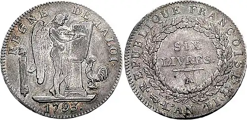 Écu de six livres, 1793