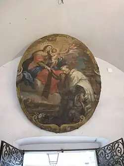 Simon Stock recevant le scapulaire, par Giuseppe Romei (XVIIe&nbsp;siècle) (Florence)