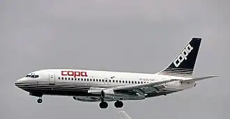 HP-1205-CMP, le Boeing 737 de Copa Airlines impliqué, ici à l'aéroport international de Miami en avril 1992, deux moi avant l'accident.