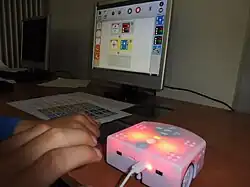 Programmation du robot éducatif Thymio dans un collège de Montpellier.