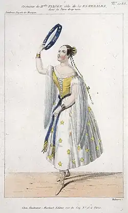 En costume de La Esméralda, 1836